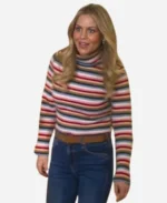 Candace Cameron Bure A Christmas Less Traveled Stripe Sweater