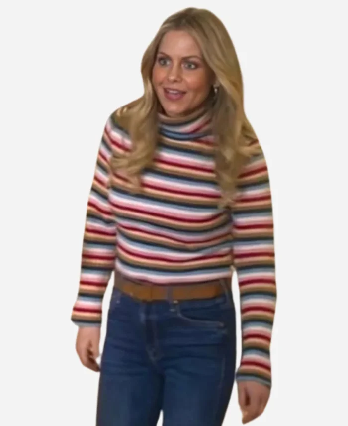 Candace Cameron Bure A Christmas Less Traveled Stripe Sweater