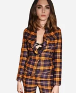 Cara Delevingne Gala Performance 2024 Plaid Suit