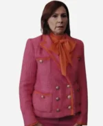 Carrie Preston Elsbeth S02 Tweed Pink Blazer