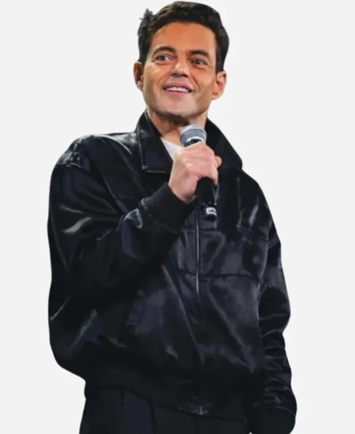 Charles Heller Movie The Amateur 2025 Rami Malek Black Jacket For Men's