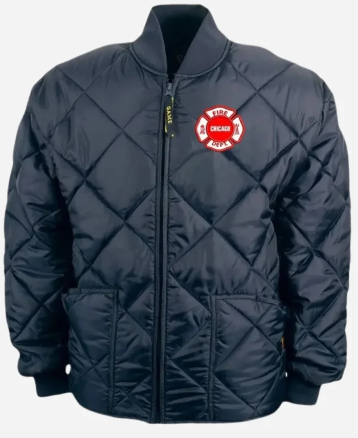 Chicago P.D. Kelly Severide Blue Bomber Jacket For Sale