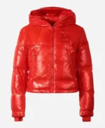 Chiefs Texan Games Caitlin Clark Red Puffer Jacket