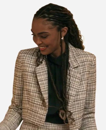 China Anne McClain Brewster’s Millions Christmas Plaid Blazer