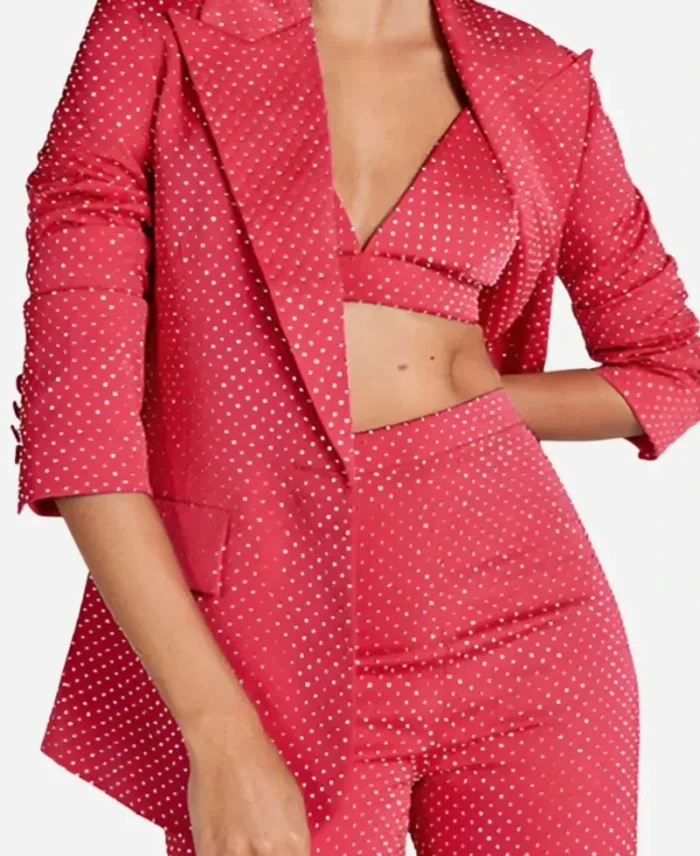 Christina Eagle The Voice S26 Pink Embellished Blazer