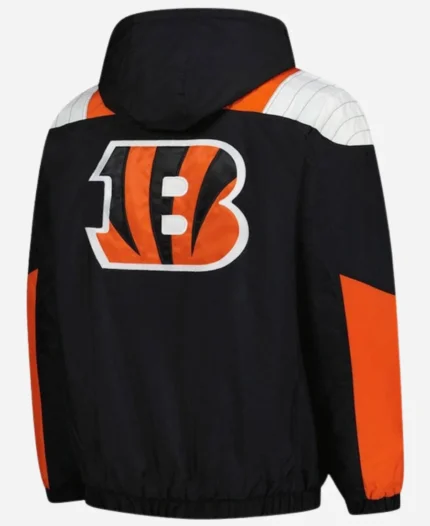 Cincinnati Bengals Starter BlackOrange Charger Half-Zip Pullover Jacket For Men’s
