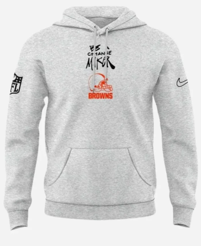 Cleveland Browns Be A Change Maker Inspire Change Grey Pullover Hoodie