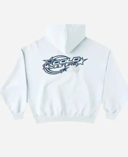 Cold Culture Splash White Pullover Hoodie For Unisex