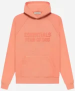 Coral Essentials Fear Of God Pullover Hoodie