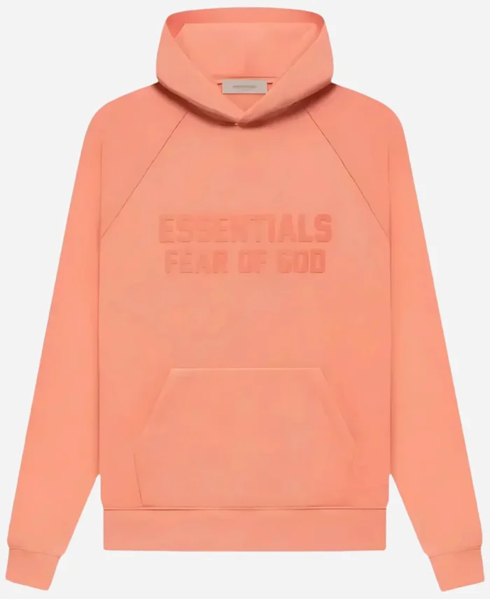 Coral Essentials Fear Of God Pullover Hoodie