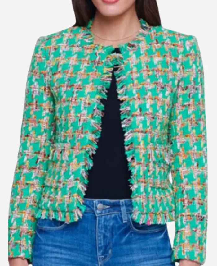 Criminal Minds Evolution Kirsten Vangsness Green Tweed Jacket Front