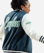 Dawn Staley Philadelphia Eagles Navy Blue Varsity Jacket