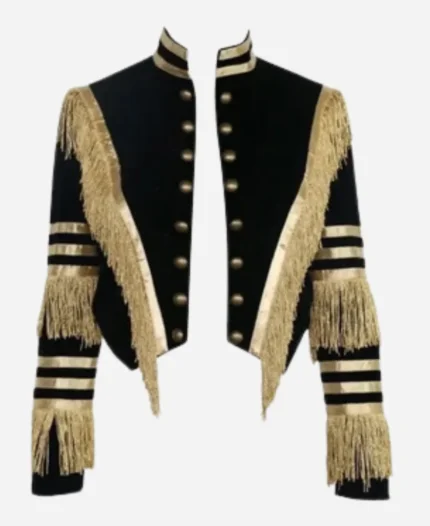 Dee Dee Simon TV-Show Americas Got Talent Season 19 Golden Striped Tassel Jacket