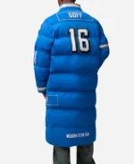 Detroit Lions Jared Goff Off Season Puffer Long Coat