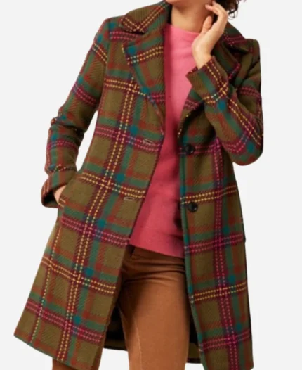Diane Miller TV-Series General Hospital 2024 Carolyn Hennesy Olive Plaid Coat