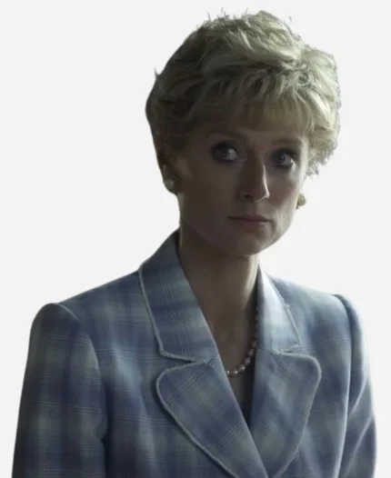 Elizabeth Debicki Tv Series The Crown Season 05 Princess Diana Checkered Coat