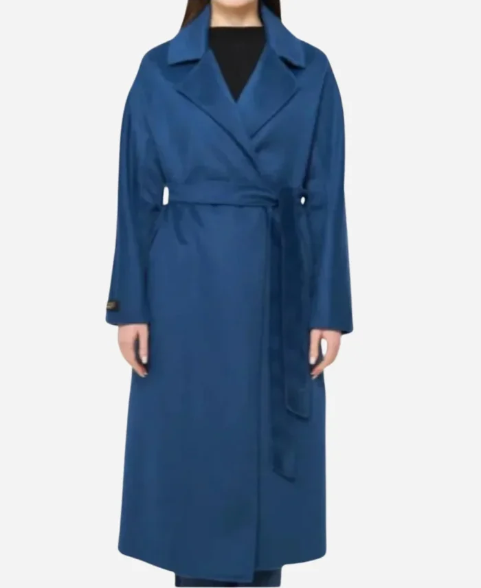 Emmy Raver-Lampman Tv Series The Umbrella Academy Allison Hargreeves Navy Blue Trench Coat