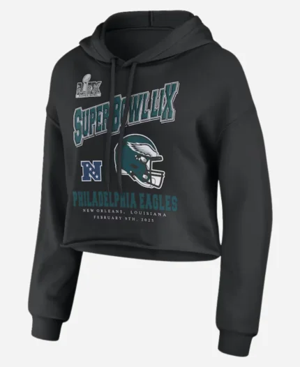 Erin Andrews Philadelphia Eagles Super Bowl LIX Cropped Hoodie