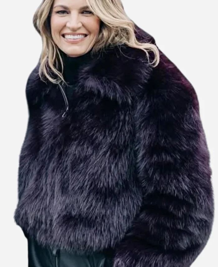 Erin Andrews Today Show Purple Fur Coat