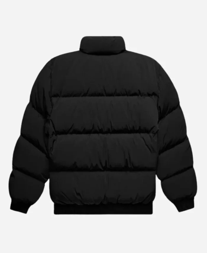 Fear of God Essentials Black Downfilled Puffer Bomber Jacket For Sale