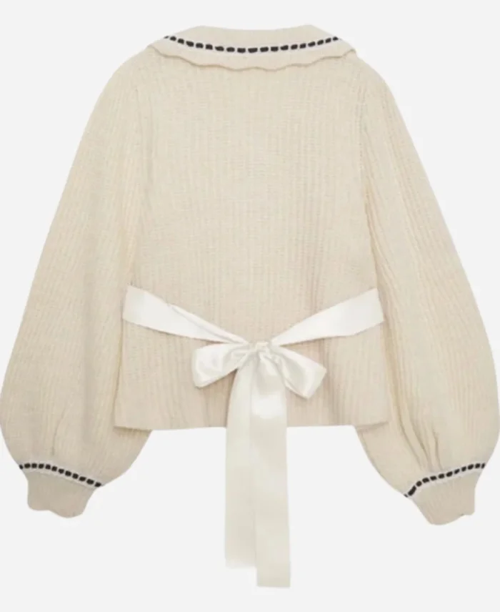 For Love And Lemons Jade Cream Knitted Cardigan For Women