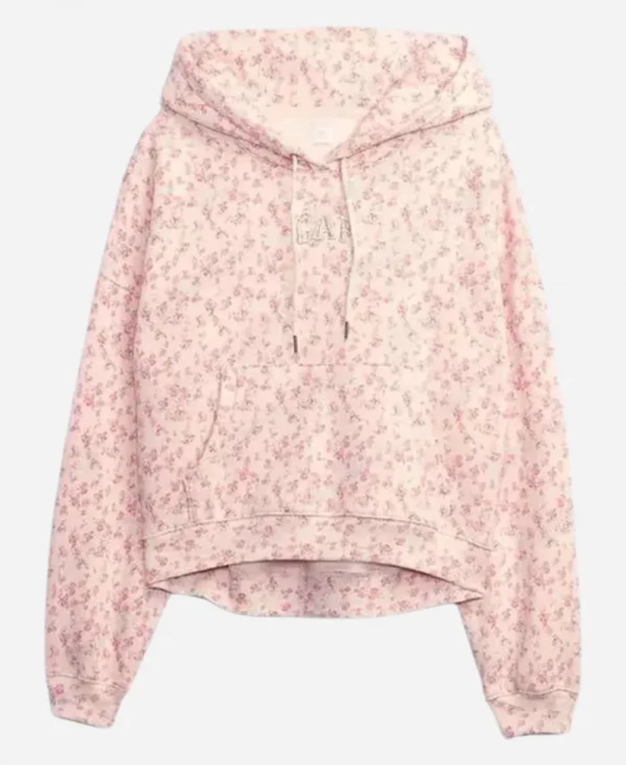 Gap × Love Shack Fancy Floral Cropped Logo Pullover Hoodie