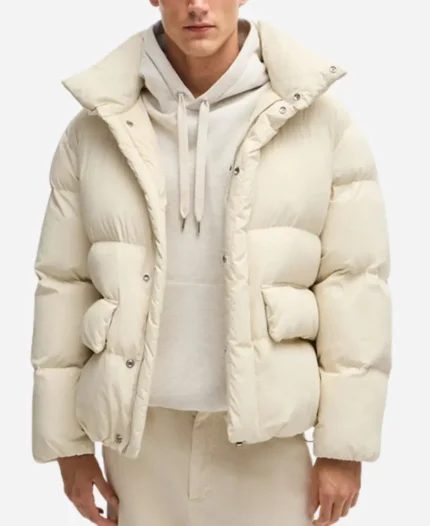 Hugo Boss Patrick Mahomes Cream Puffer Down Jacket