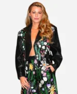 It Ends with Us 2024 Blake Lively Floral Leather Jacket