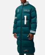 Jalen Hurts Eagles Off Season Puffer Long Coat