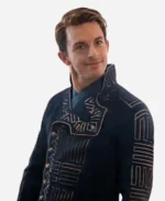 Jonathan Bailey Movie Wicked 2024 Fiyero Tigelaar Blue Jacket