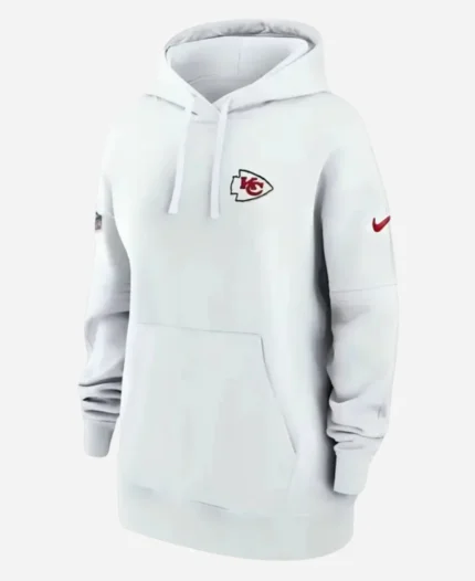 KC Chiefs Sideline Club White Hoodie