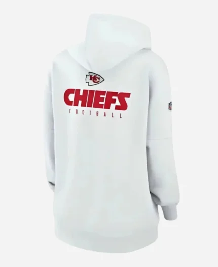 KC Chiefs Sideline Club White Pullover Hoodie