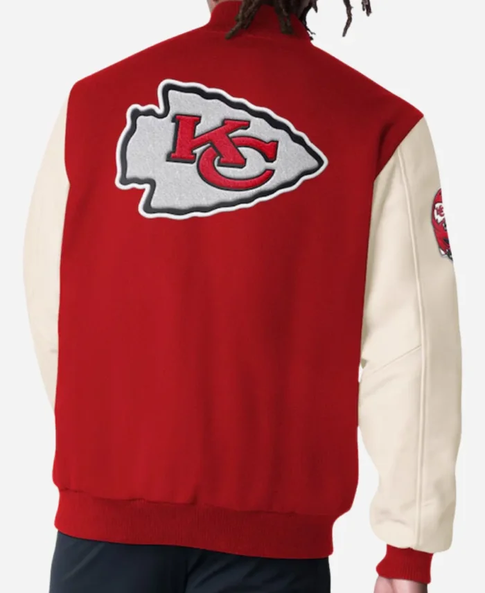 Kansas City Chiefs Complete Game Varsity Full-Snap Satin Jacket For Men's