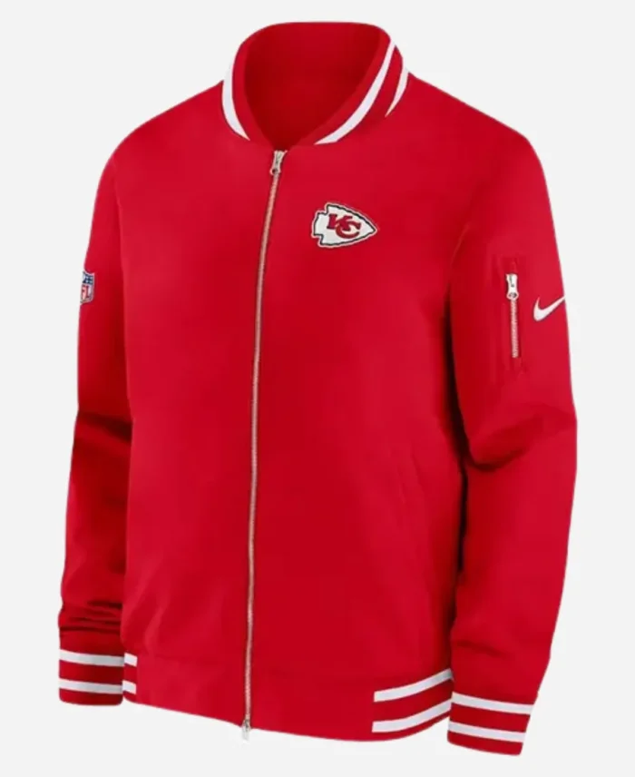 Kansas City Chiefs Sideline Coach Red Bomber Jacket