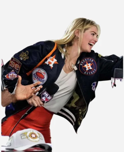 Kate Upton Astros Victory Parade World Series Bomber Jacket For Sale