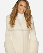 Keltie Knight White Fur Coat