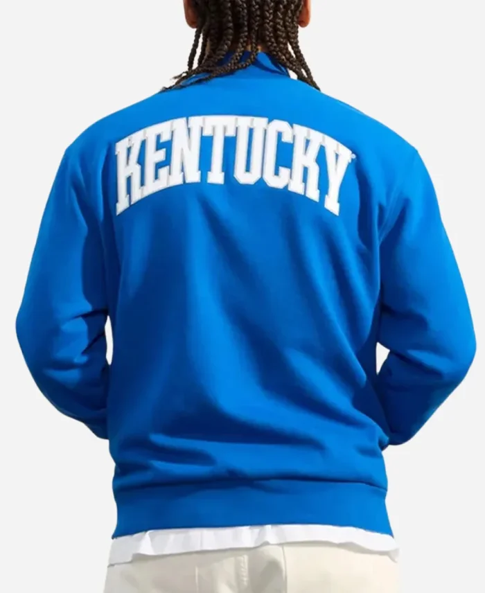 Kentucky Wildcats Fleece Full-Snap Blue Varsity Jacket