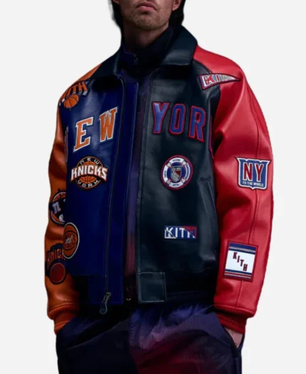 Kith X New York Knicks Avirex Leather Jacket