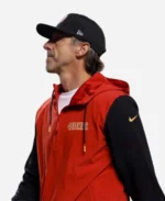 Kyle Shanahan San Francisco 49ers Head Coach Sideline Red And Black Hoodie