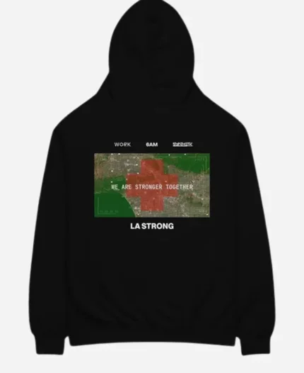 LA Fires Charity Black Pullover Hoodie For Sale