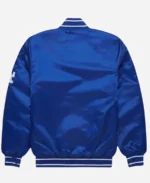 LA Los Angeles Dodgers Starter Blue Satin Bomber Jacket For Sale