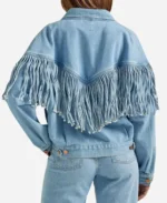 Landman 2024 Michelle Randolph Denim Fringe Jacket