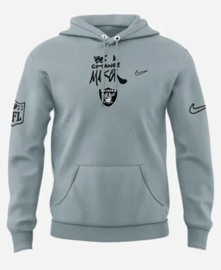 Las Vegas Raiders Be A Change Maker Inspire Change Grey Pullover Hoodie