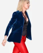 Lou Movie Ocean's 8 Cate Blanchett Blue Velvet Blazer