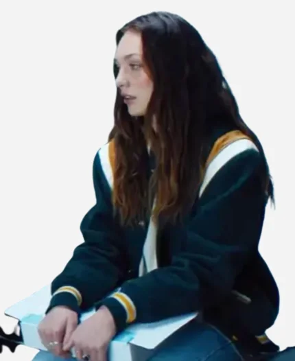 Maddie Ziegler Fitting In 2024 Green Varsity Jacket