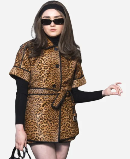 Maisie Williams Leopard Coat