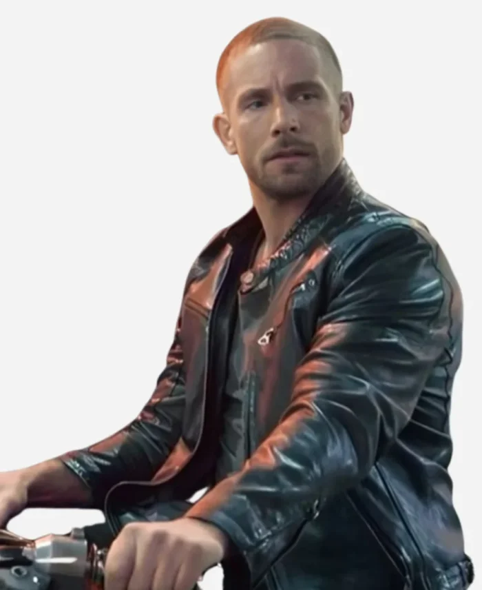 Man with No Past 2025 Adam Woodward Black Leather Jacket