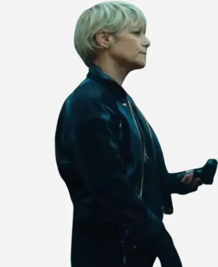 Marina Fois TV Series Furies 2024 Selma Black Leather Jacket