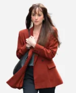 Materialists Dakota Johnson Red Blazer