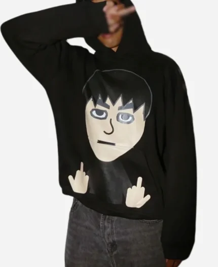 Mii Black Oversized Pullover Hoodie
